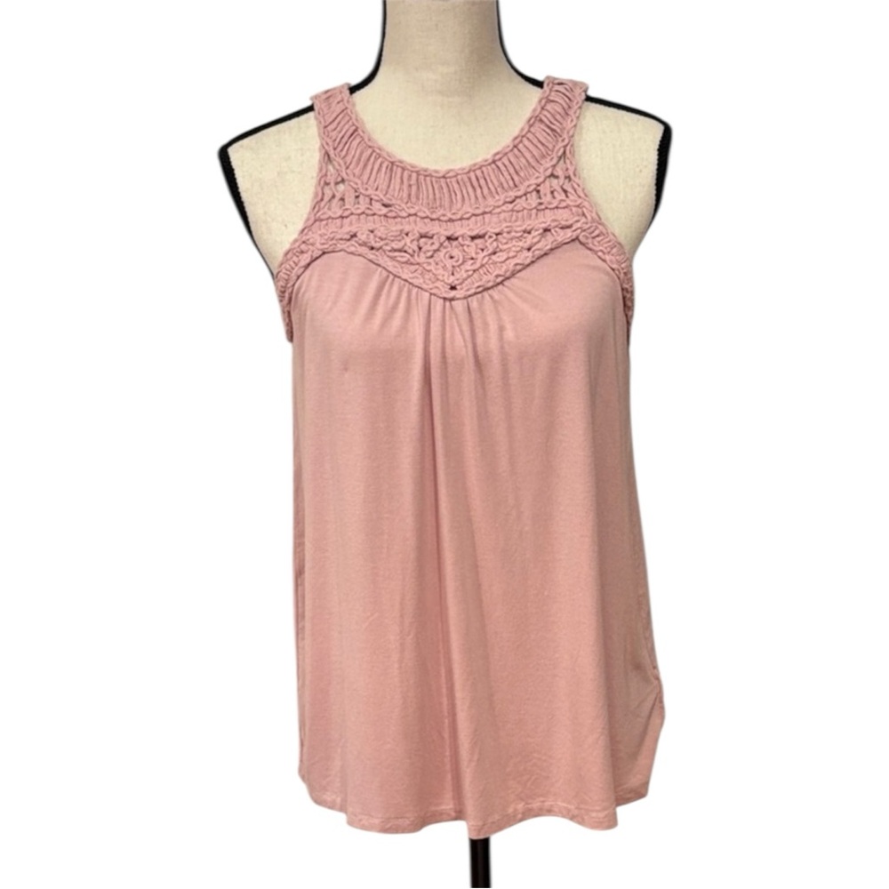 NWOT Maurices Blush Crochet Detail Tank Top
